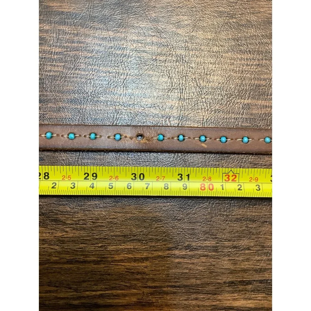 Western Genuine Leather Brown Belt Women Sz Large Waist 36